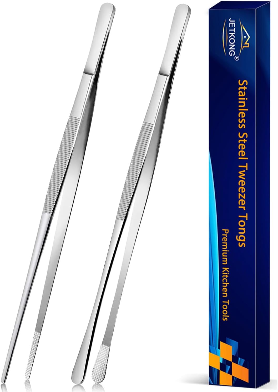 Stainless steel cooking tweezers