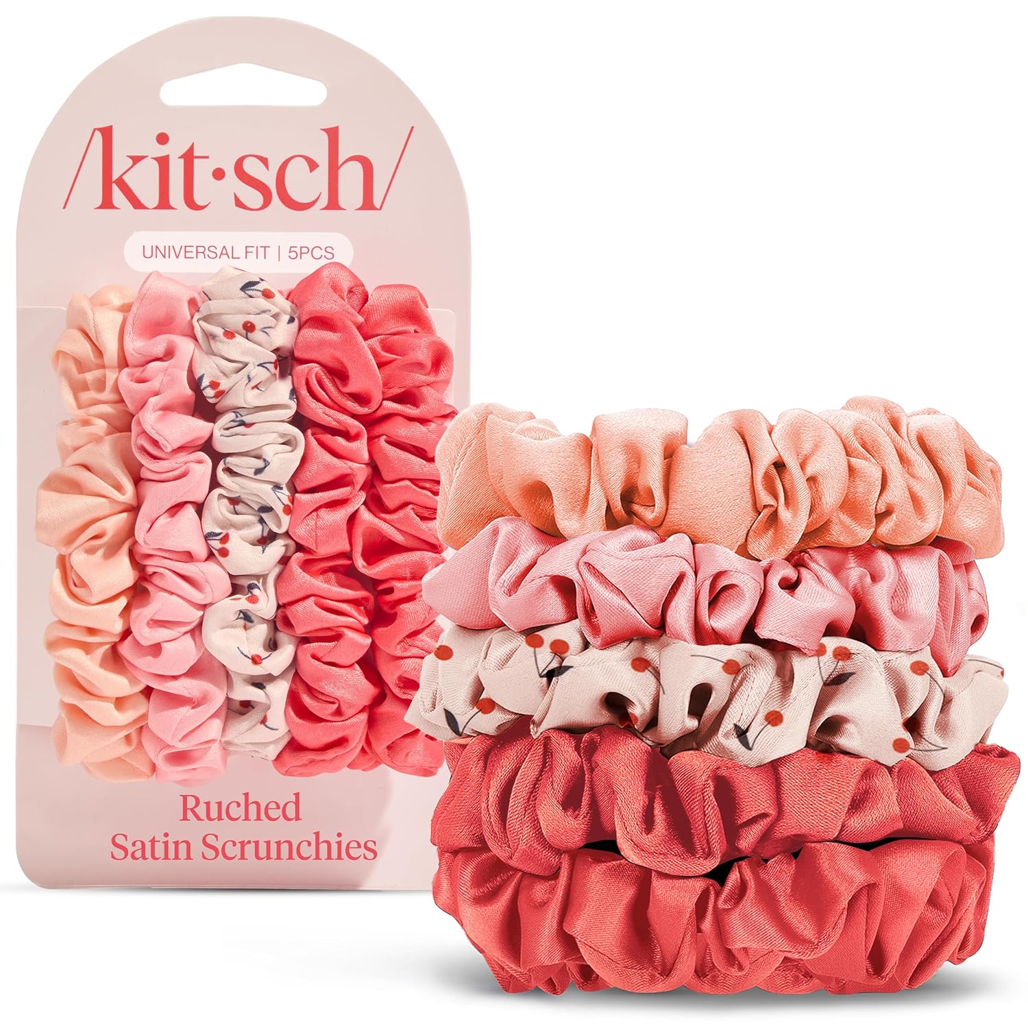 Assorted silk cherry scrunchies