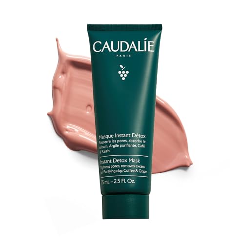 Caudalie Instant Detox Mask, Pore Minimizing Pink Clay Face Mask