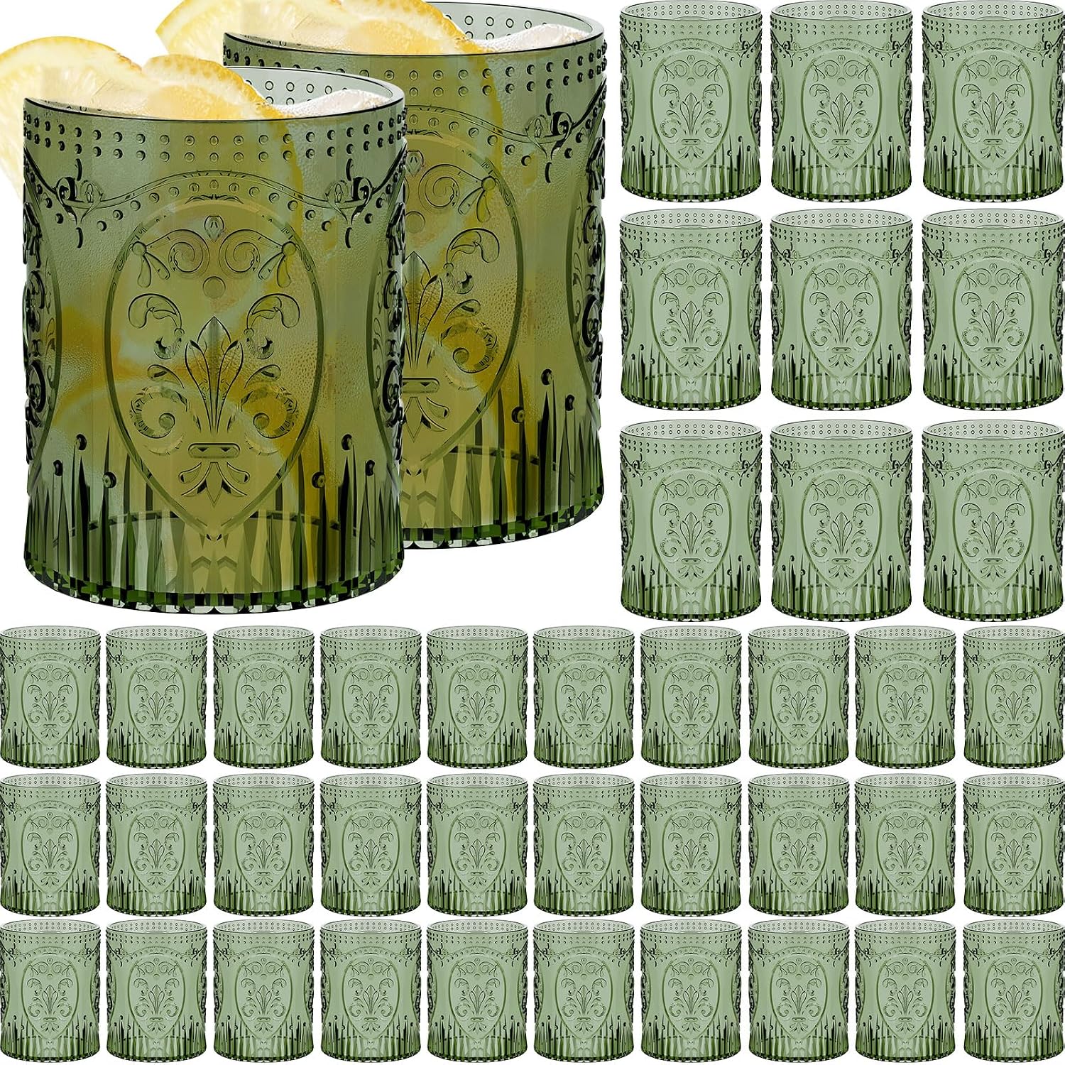 Plastic stemless wineglasses