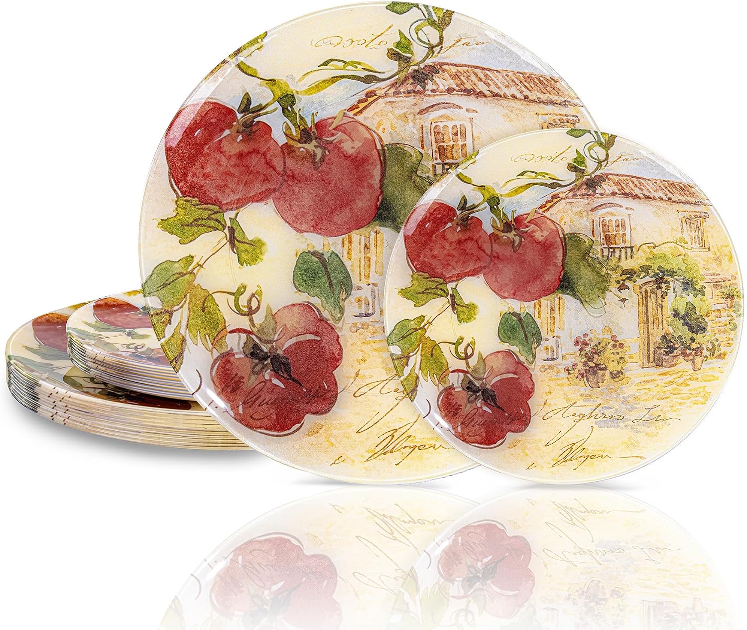 Rustic Mediterranean Plastic Plates
