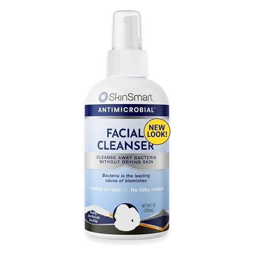 SkinSmart Antimicrobial Facial Cleanser for Breakouts and Blemishes, 8 oz