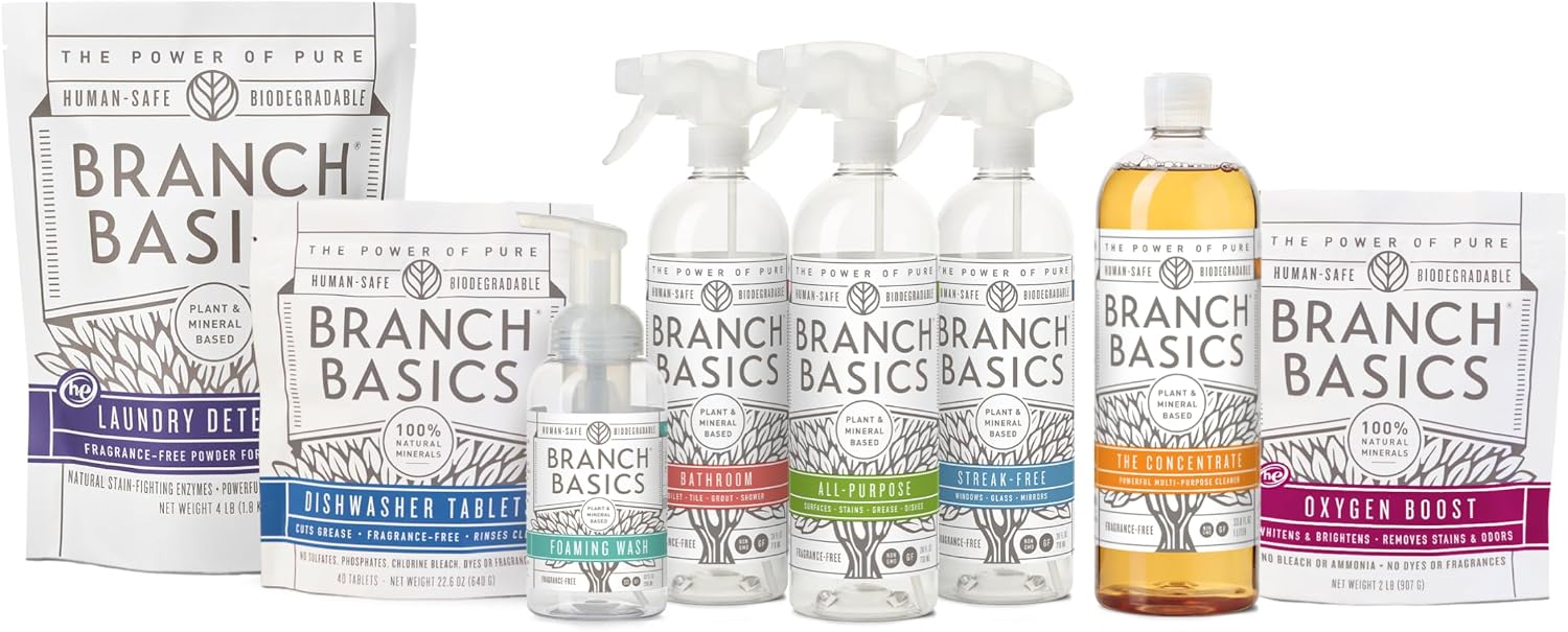 Branch Basics Ultimate Kit: Surface Cleaners, Hand Wash, Laundry, Dish Tabs